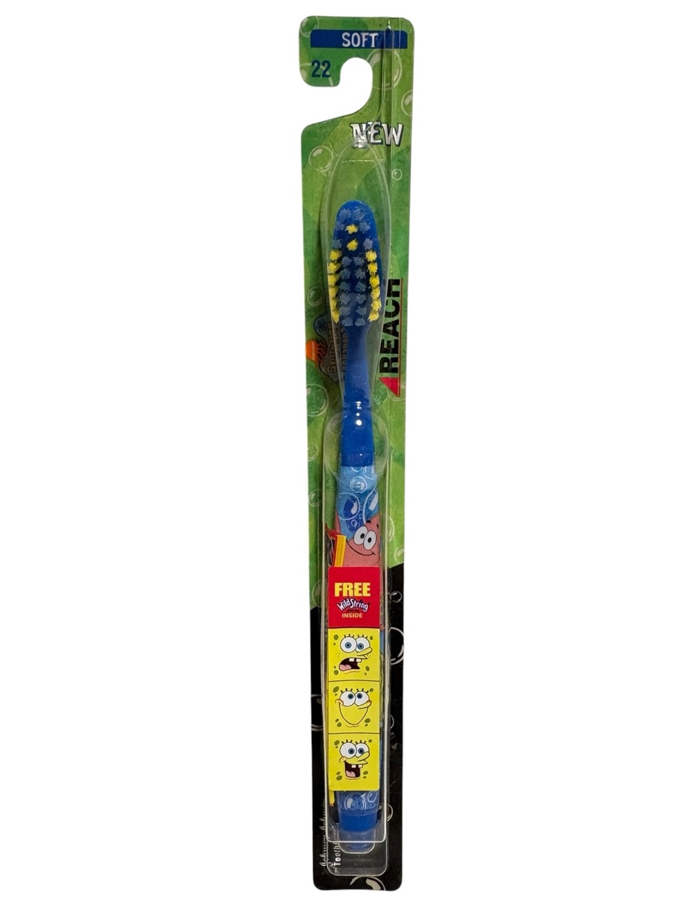 Vintage 2002 SpongeBob Squarepants Reach Toothbrush NEW Sealed  Blue Patrick